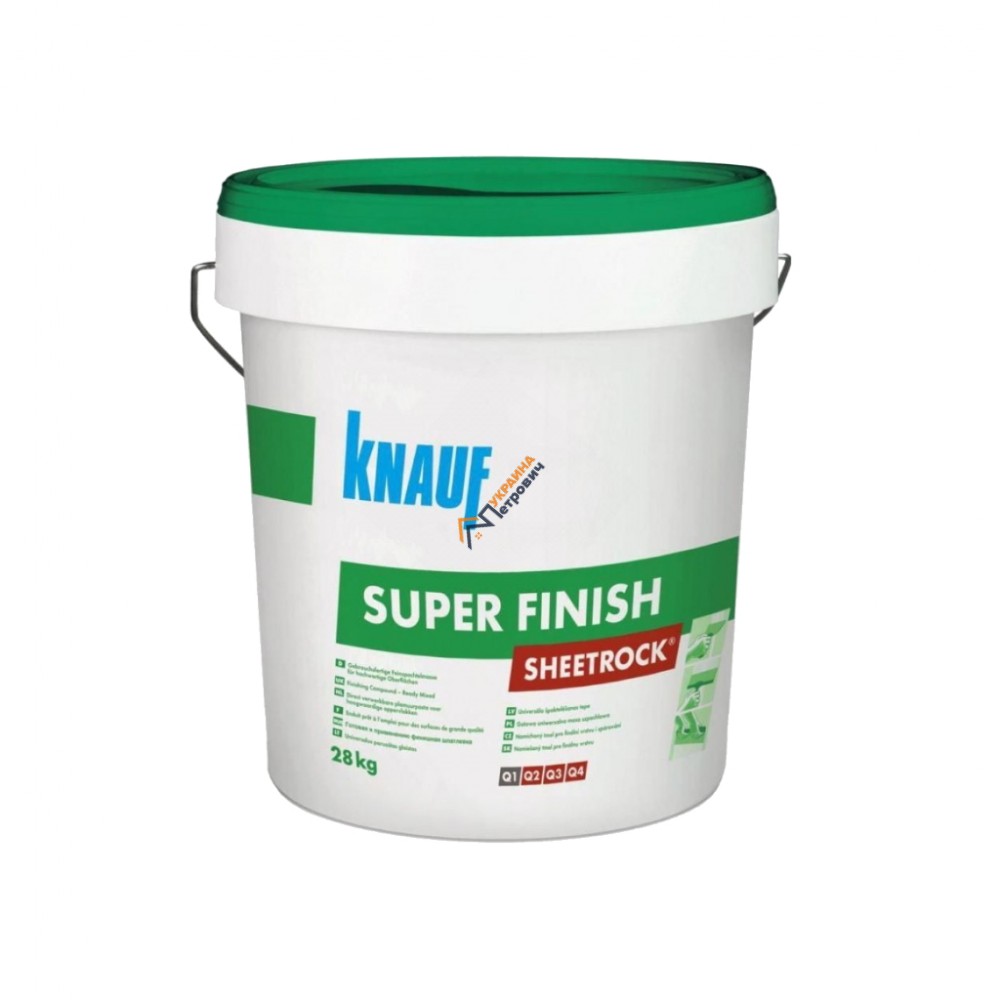 Готовая к применению шпаклевка Knauf Sheetrock SuperFinish (28 кг) - цена, отзывы, характеристики на стройбазе в Киеве и Харькове