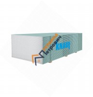 Гипсокартон стеновой влагостойкий Knauf (12,5/2000/1200)