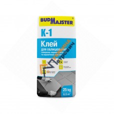 Клей для керамічної і керамогранітної плитки BudMajster K-1 (25 кг)