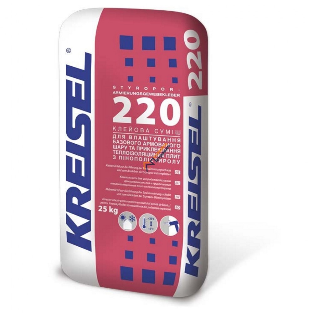 Клей для армирования ППС Kreisel 220 (25 кг) - цена, отзывы, характеристики на стройбазе в Киеве и Харькове