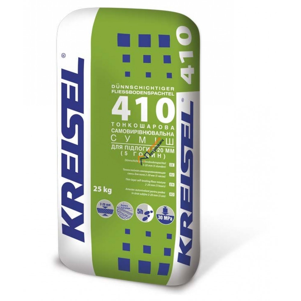 Тонкослойная самовыравнивающаяся смесь для пола Kreisel 410 (25 кг) - цена, отзывы, характеристики на стройбазе в Киеве и Харькове