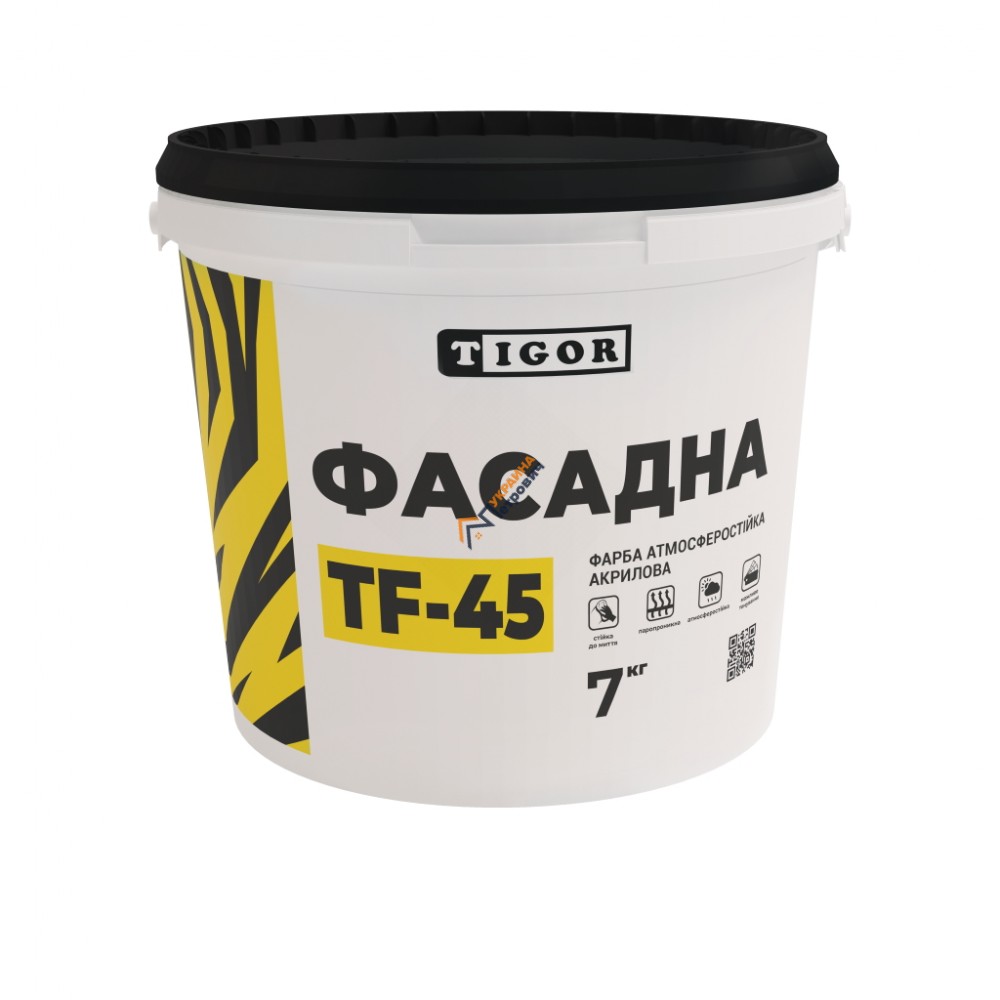 Краска акриловая Tigor TF-45 Фасадная (7 кг) - цена, отзывы, характеристики на стройбазе в Киеве и Харькове