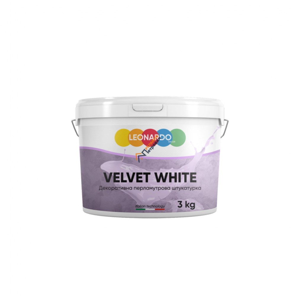 Декоративная штукатурка Leonardo Velvet White (3 кг) - цена, отзывы, характеристики на стройбазе в Киеве и Харькове