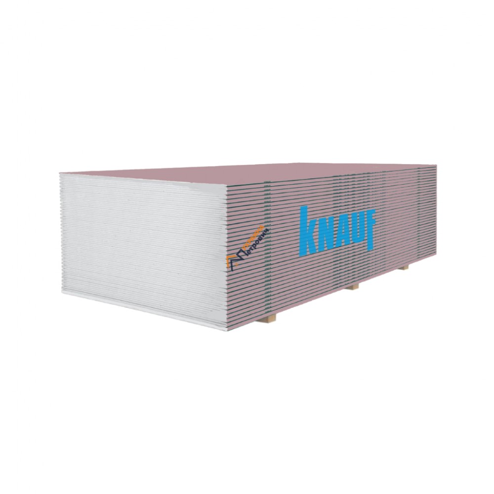 Гіпсокартон вогнестійкий Knauf (12,5/2500/1200) - ціна, відгуки, характеристики на будбазі у Києві та Харкові