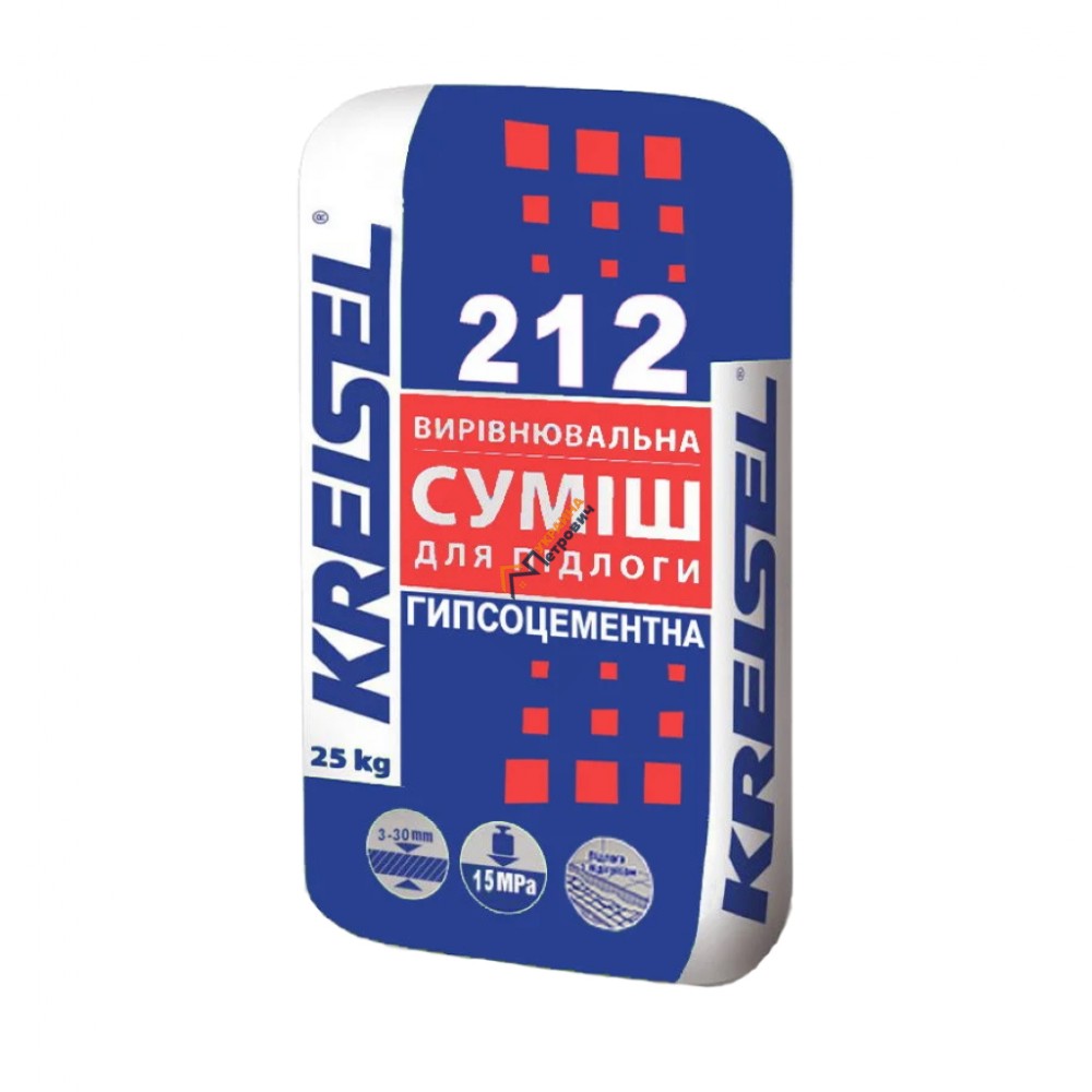 Самовыравнивающаяся гипсоцементная смесь Kreisel 212 (25 кг) - цена, отзывы, характеристики на стройбазе в Киеве и Харькове