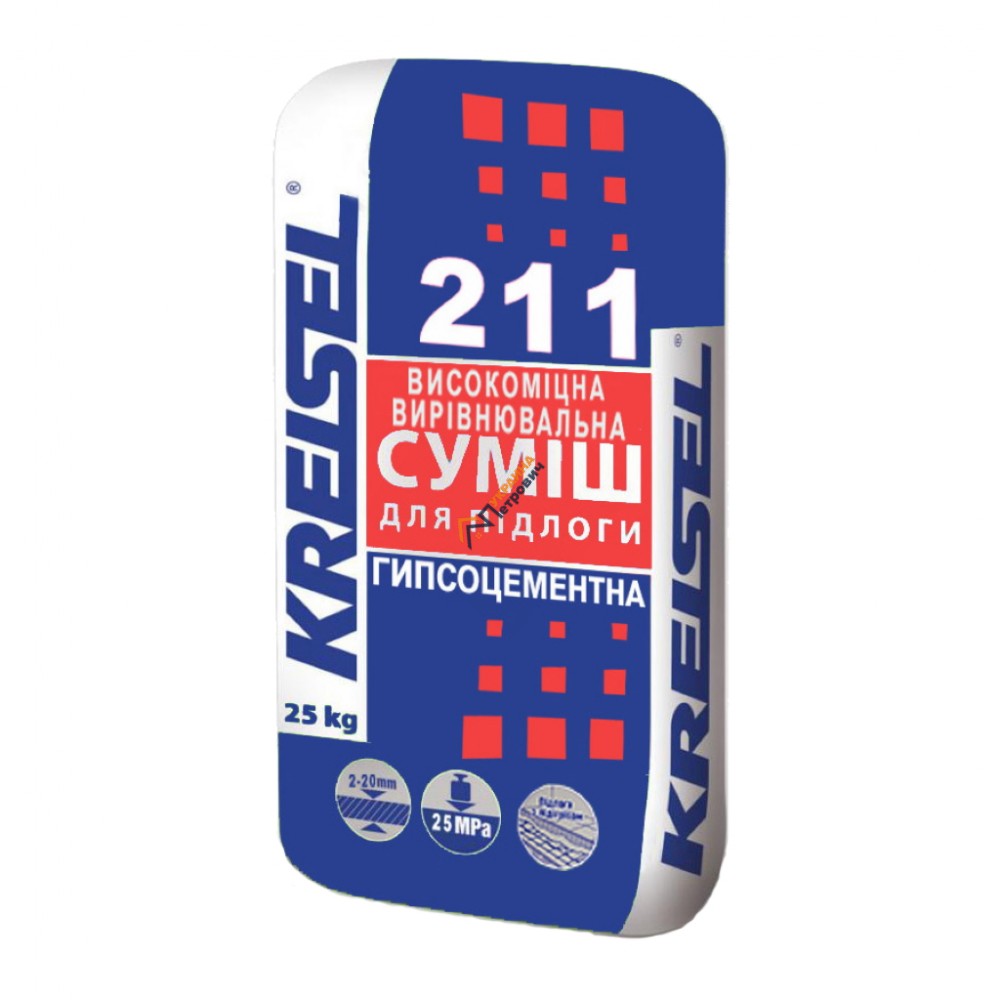 Самовыравнивающаяся гипсоцементная смесь Kreisel 211 (25 кг) - цена, отзывы, характеристики на стройбазе в Киеве и Харькове