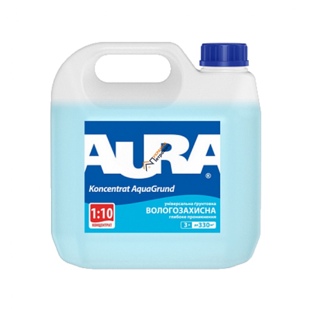 Грунт-концентрат Aura AquaGrund (3 л) - цена, отзывы, характеристики на стройбазе в Киеве и Харькове