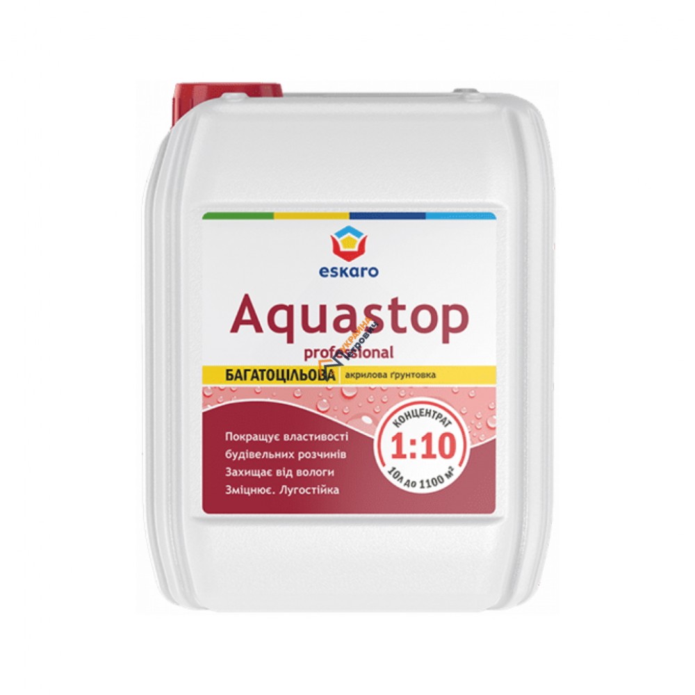Грунт-концентрат Eskaro Aquastop Professional (10 л) - ціна, відгуки, характеристики на будбазі у Києві та Харкові