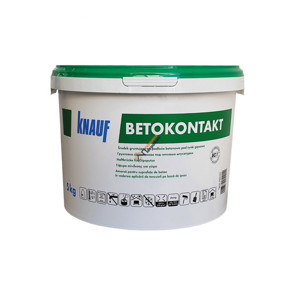 Грунтовка Knauf Betokontakt (Кнауф Бетоконтакт) (5 кг) - ціна, відгуки, характеристики на будбазі у Києві та Харкові