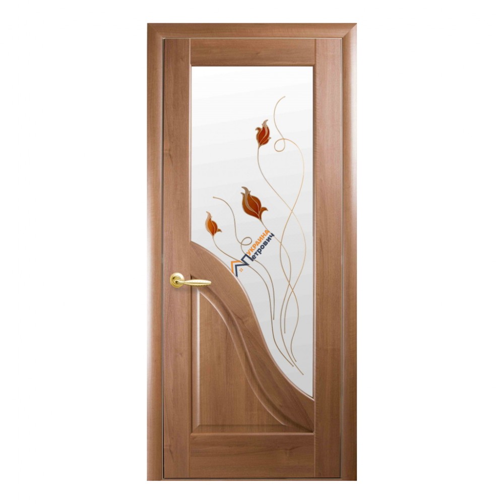 Дверное полотно Новый стиль Маэстра Амата Золотая Ольха + Р1 (700 мм) - цена, отзывы, характеристики на стройбазе в Киеве и Харькове