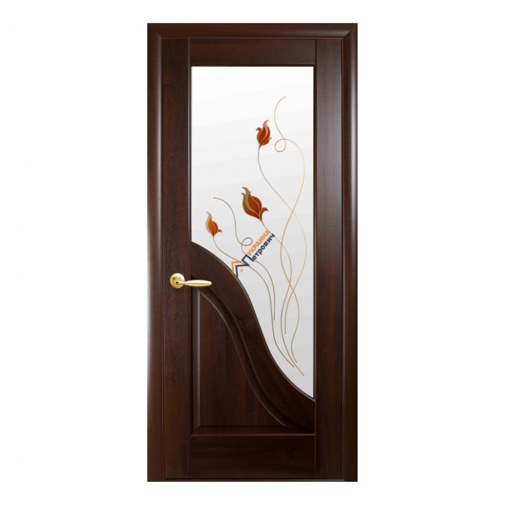 Дверное полотно Новый стиль Маэстра Амата Каштан + Р1 (900 мм) - цена, отзывы, характеристики на стройбазе в Киеве и Харькове