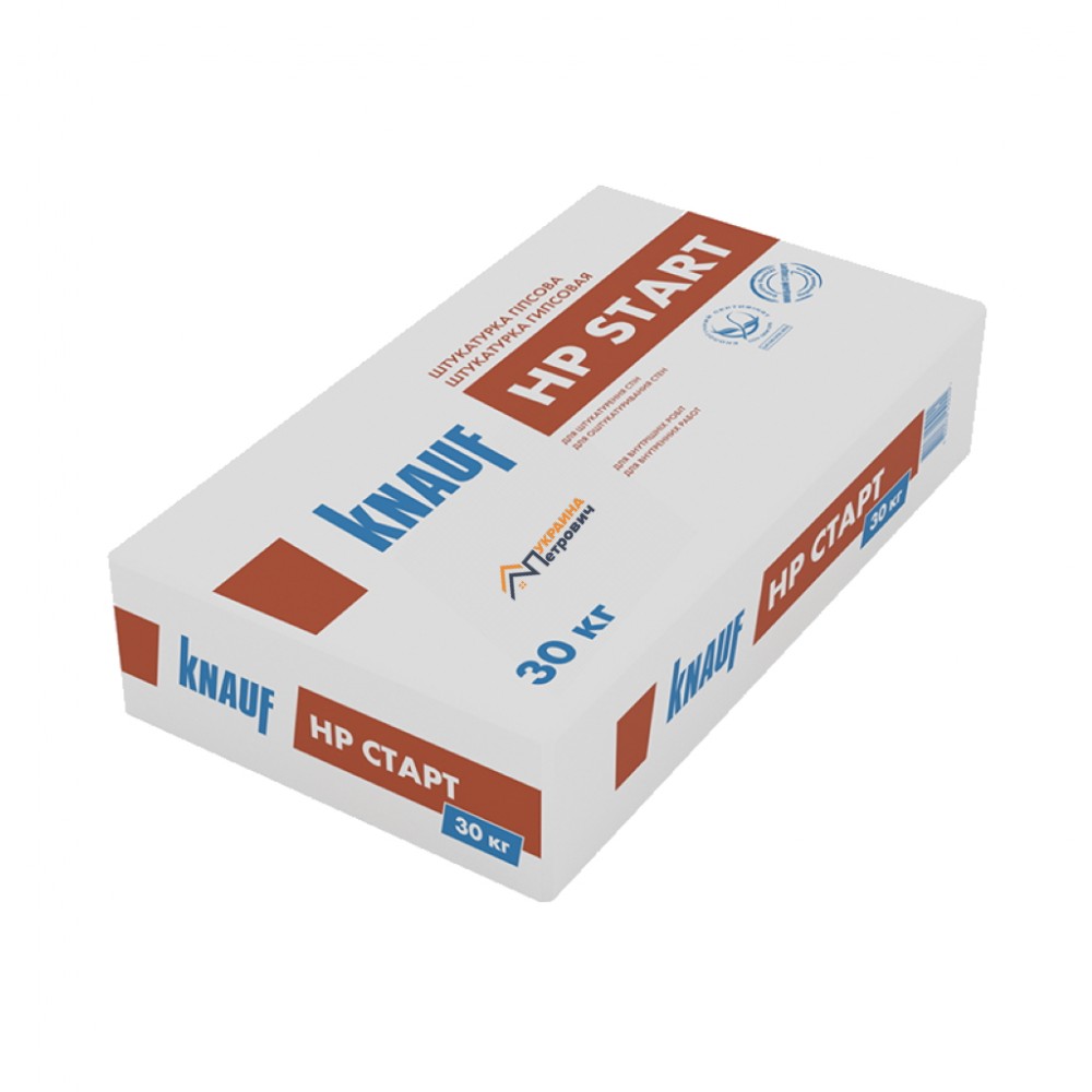 Штукатурка Knauf HP Start (Кнауф ХП Старт) (30 кг) - ціна, відгуки, характеристики на будбазі у Києві та Харкові