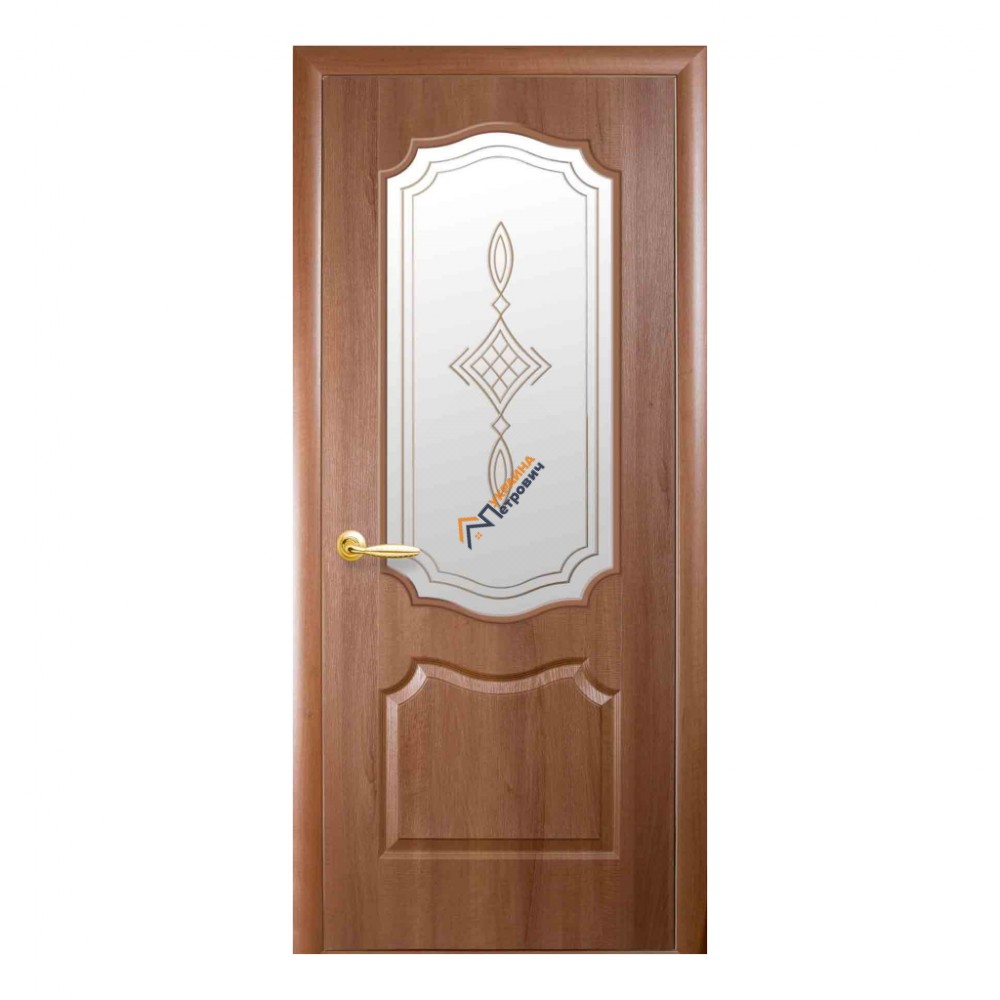 Дверное полотно Новый стиль Фортис Вензель Золотая Ольха (800 мм) + Р1 - цена, отзывы, характеристики на стройбазе в Киеве и Харькове