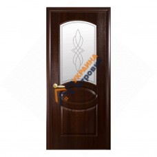 Дверне полотно Новий стиль Фортіс Овал Каштан + Р1