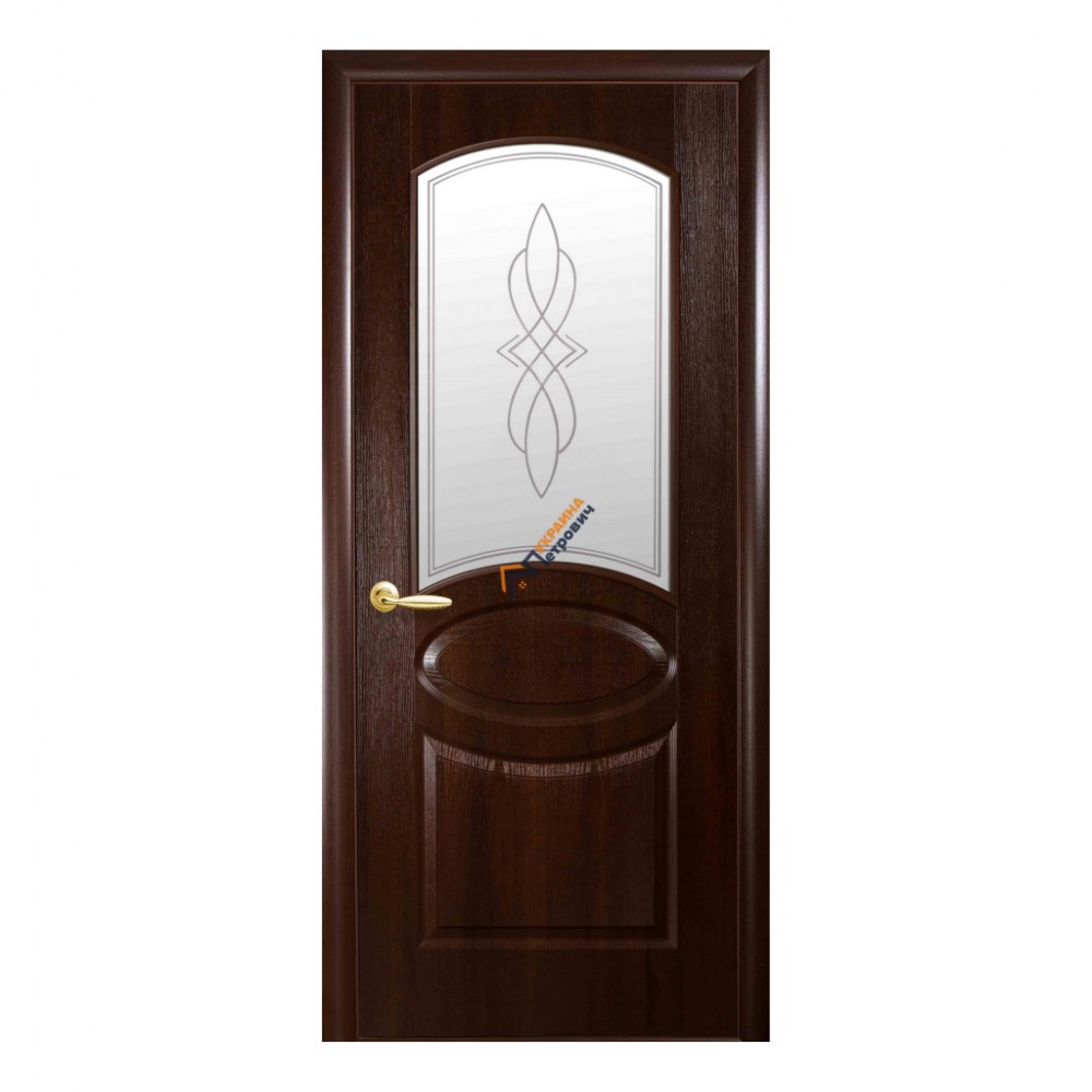 Дверное полотно Новый стиль Фортис Овал Каштан (700 мм) + Р1 - цена, отзывы, характеристики на стройбазе в Киеве и Харькове