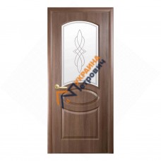 Дверное полотно Новый стиль Фортис Овал Золотая Ольха + Р1