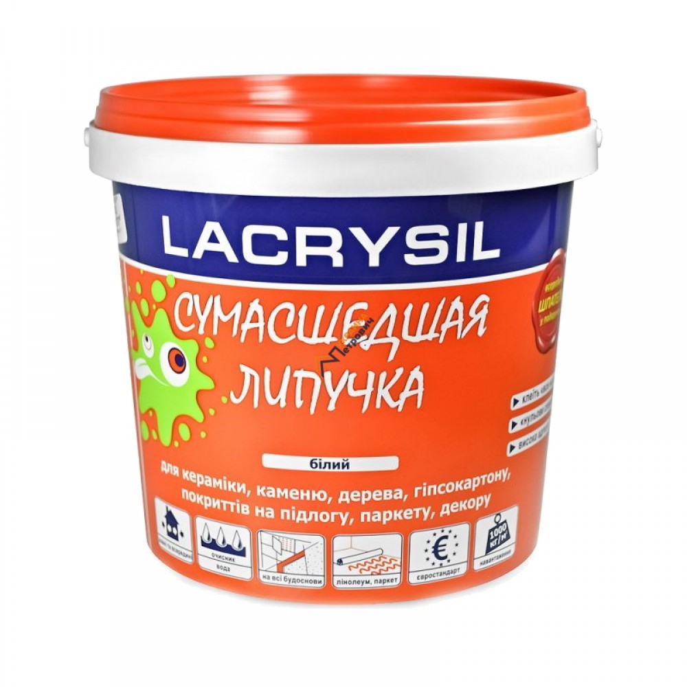 Клей монтажний Lacrysil Сумасшедшая липучка (3 кг) - ціна, відгуки, характеристики на будбазі у Києві та Харкові
