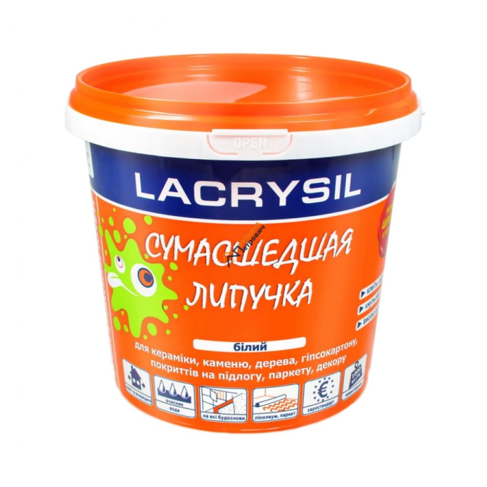 Клей монтажний Lacrysil Сумасшедшая липучка (1,2 кг) - ціна, відгуки, характеристики на будбазі у Києві та Харкові