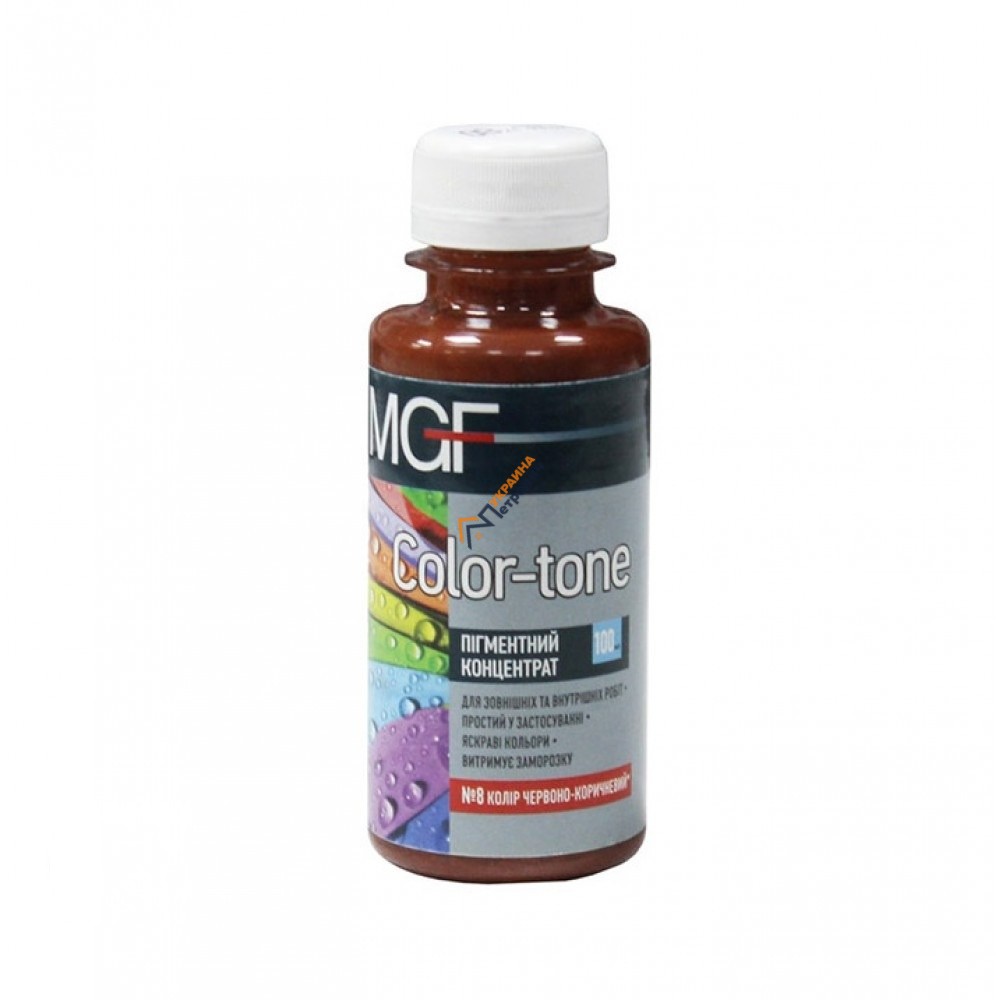 Пігментний концентрат MGF Color-tone №8 (100 мл) - ціна, відгуки, характеристики на будбазі у Києві та Харкові